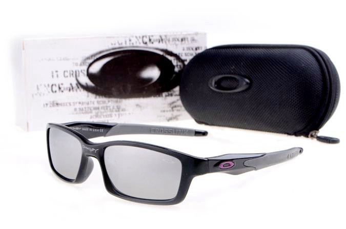 Oakley crosslink sunglasses polished black/silver iridium