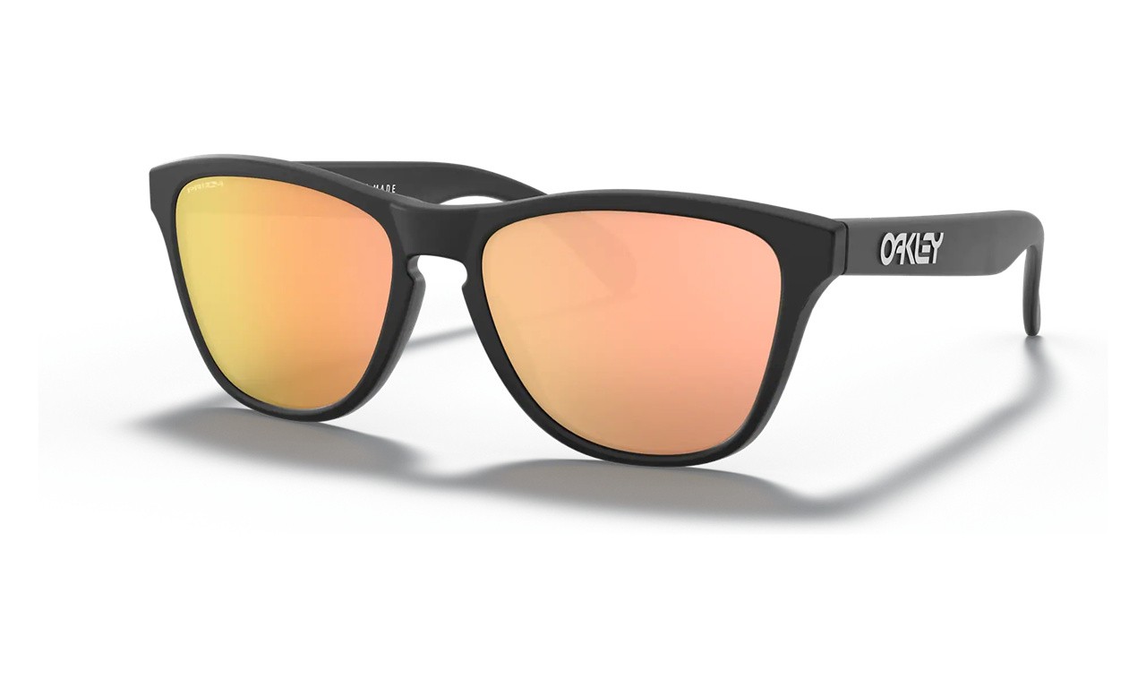 Oakley Frogskins Xs Youth Fit Sunglasses Matte Black Frame Prizm Rose Gold Polarized Lens