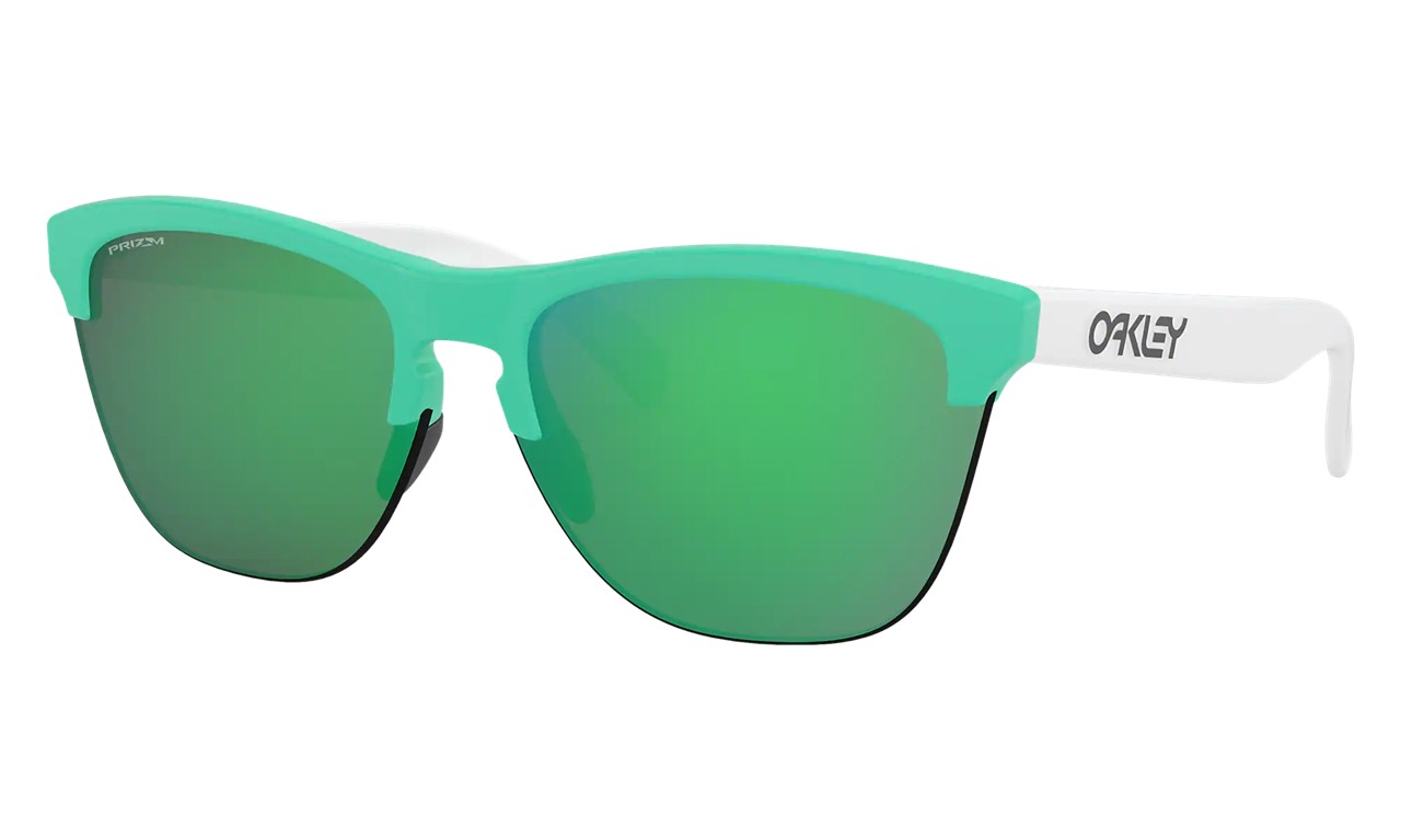 Oakley Frogskins Lite Origins Collection Sunglasses Matte Celeste Frame Prizm Jade Lens
