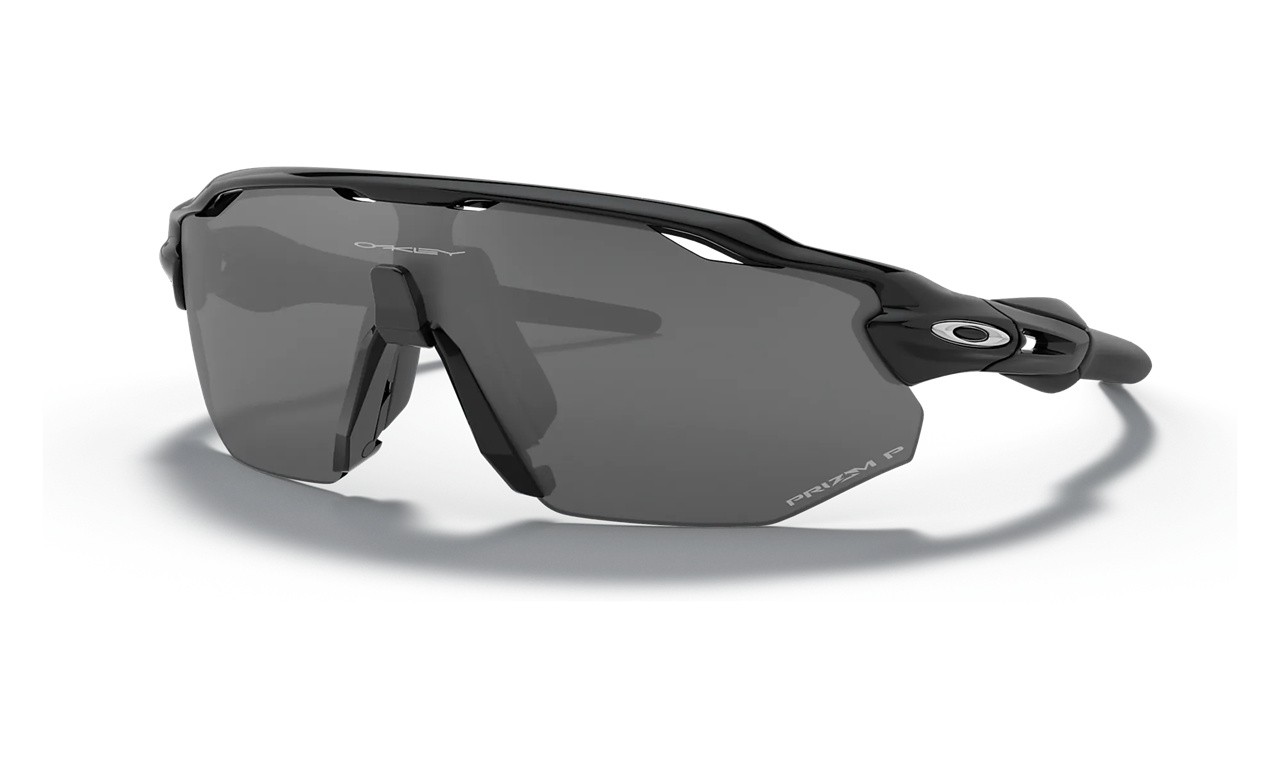 Oakley Radar Ev Advancer Sunglasses Polished Black Frame Prizm Black Polarized Lens