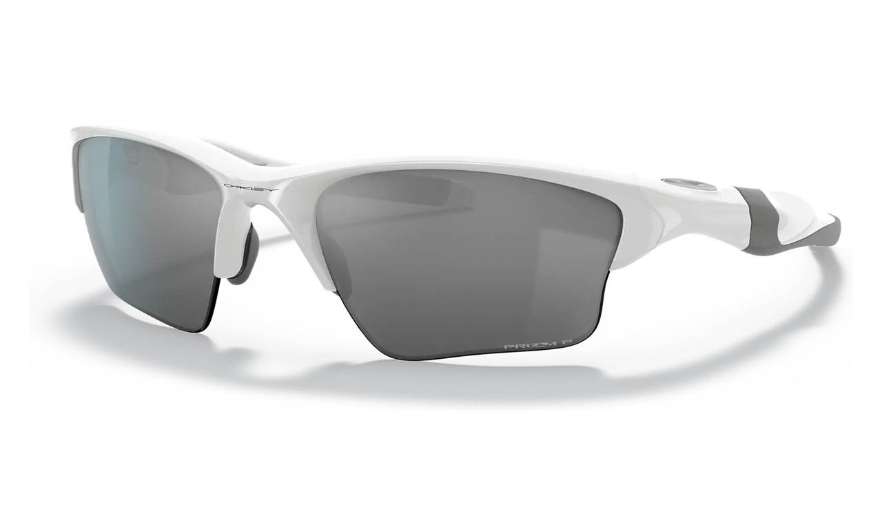 Oakley Half Jacket 2.0 Xl Sunglasses Polished White Frame Prizm Black Polarized Lens
