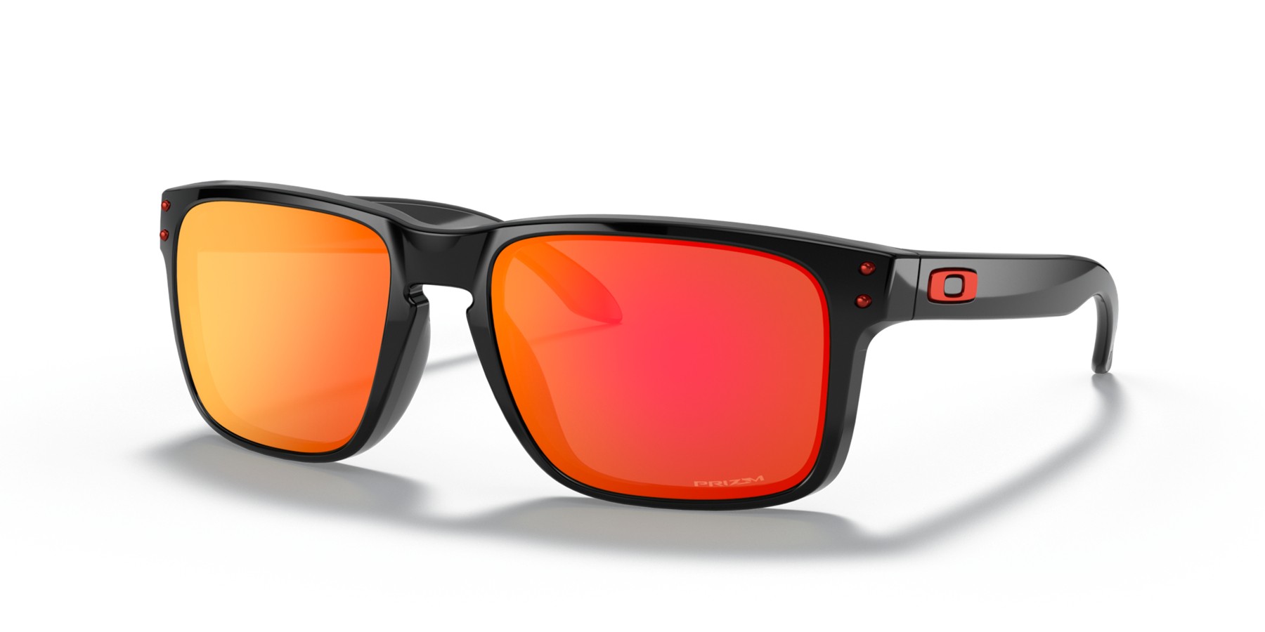 Oakley Holbrook Low Bridge Fit sunglasses Polished Black frame Prizm Ruby lens