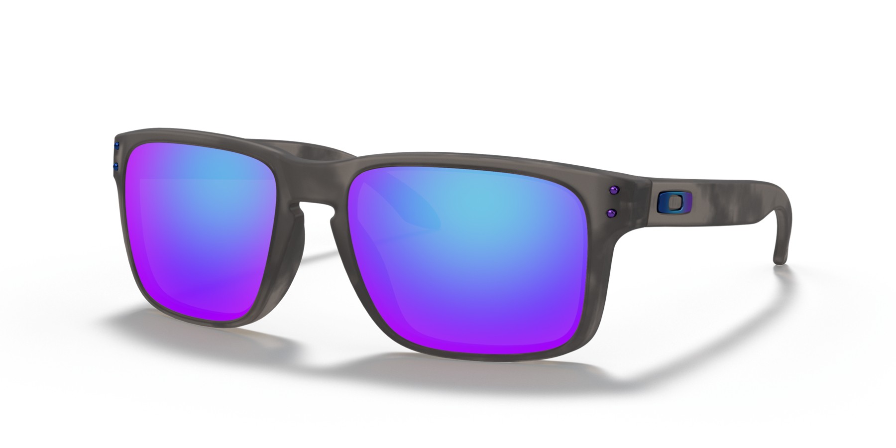 Oakley Holbrook Low Bridge Fit sunglasses Matte Black Tortoise frame Prizm Sapphire Polarized lens