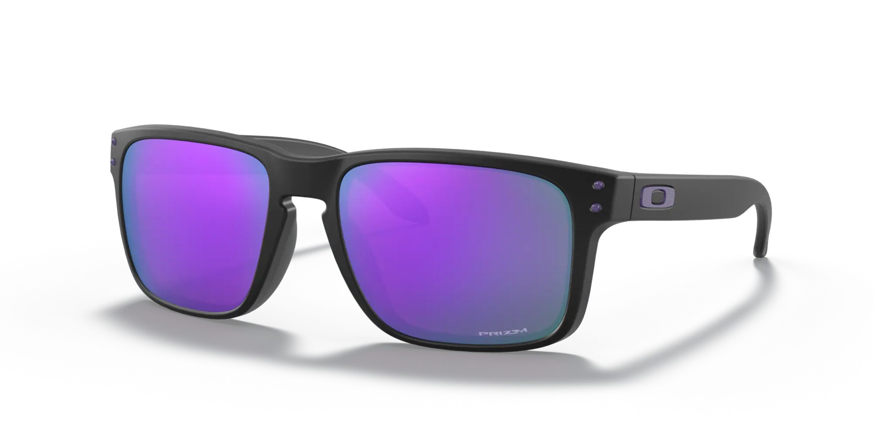 Oakley Holbrook Low Bridge Fit sunglasses Matte Black frame Prizm Violet lens