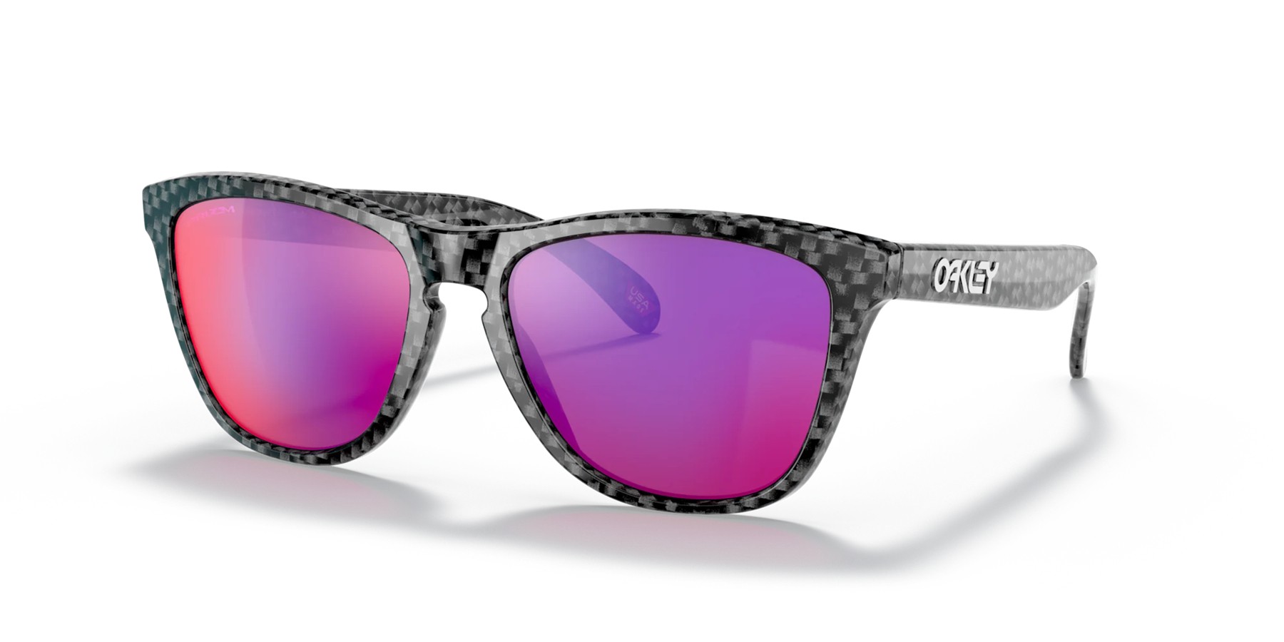 Oakley Frogskins Low Bridge Fit Origins Collection sunglasses Carbon Fiber frame Prizm Road lens