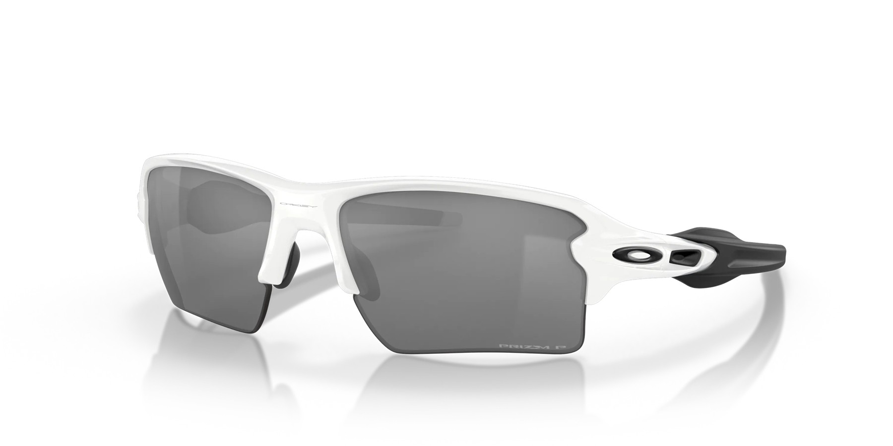 Oakley Flak 2.0 Xl sunglasses Polished White Black frame Light Prizm Black Polarized lens