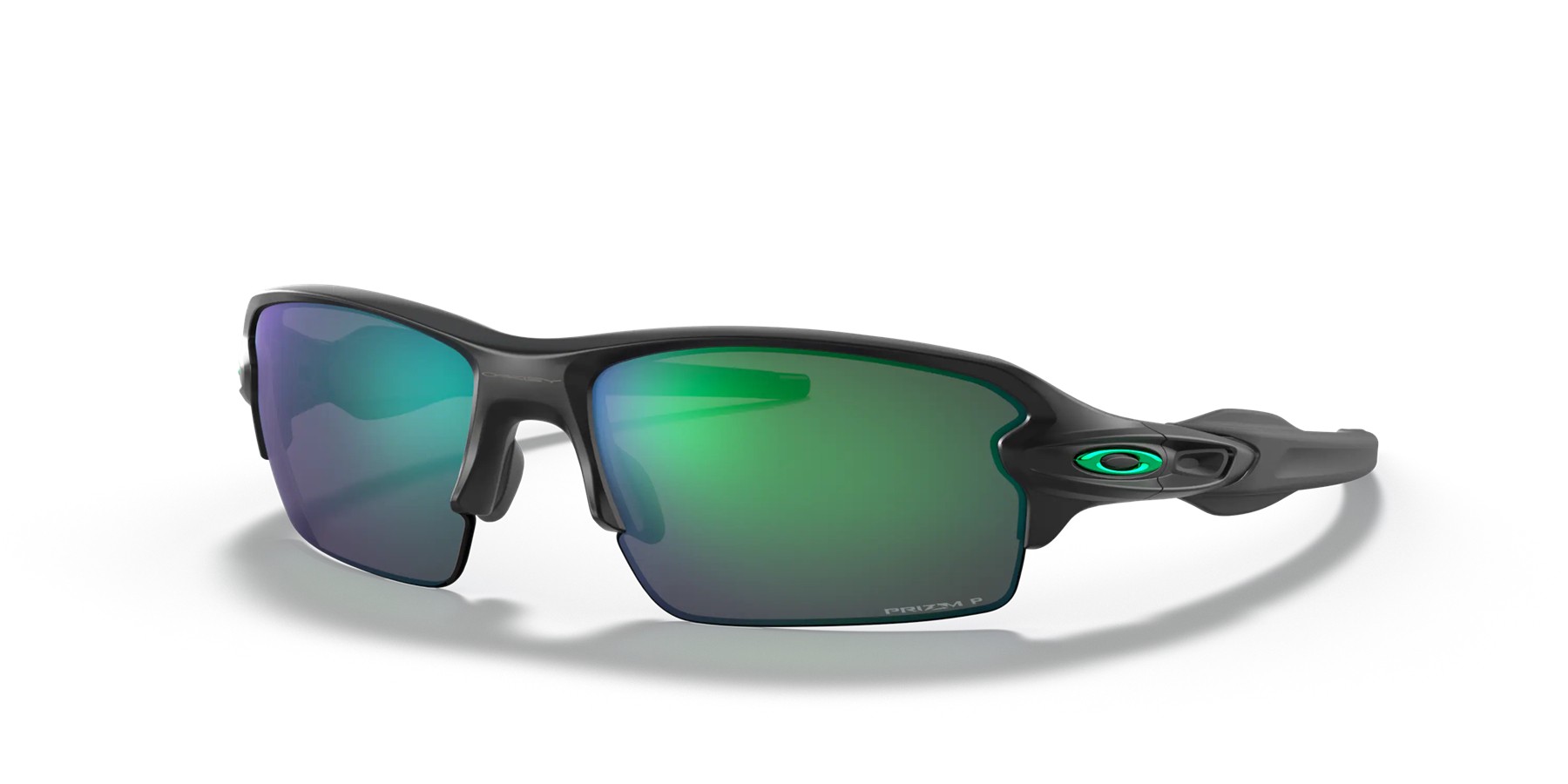 Oakley Flak 2.0 Low Bridge Fit sunglasses Matte Black frame Prizm Jade Polarized lens