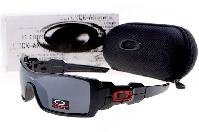 Oakley oil rig sunglasses in matte black / black iridium