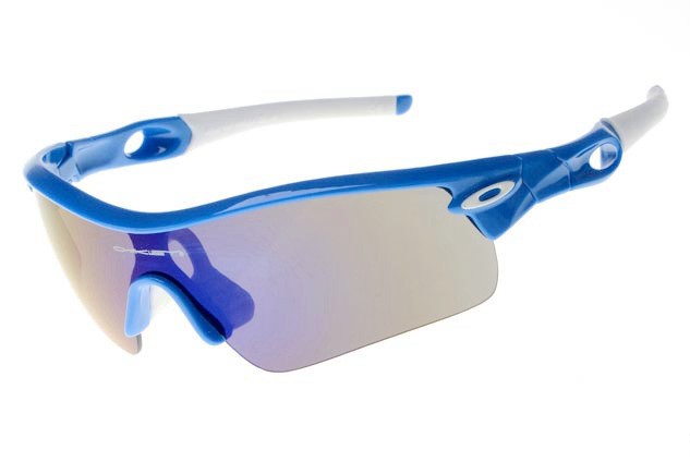 Oakley radar path sunglasses in navy blue / black iridium