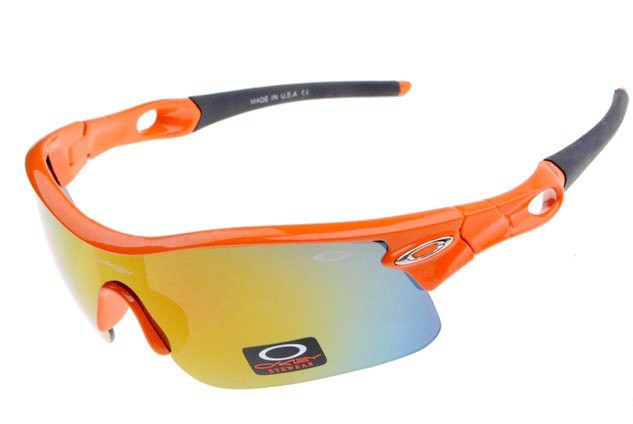 Oakley radar pitch sunglasses in orange flare/ fire iridium