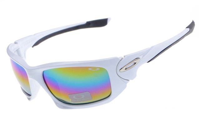 Oakley scalpel sunglasses in polished white / colorful