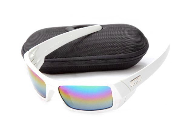 Oakley gascan sunglasses in white / fire iridium
