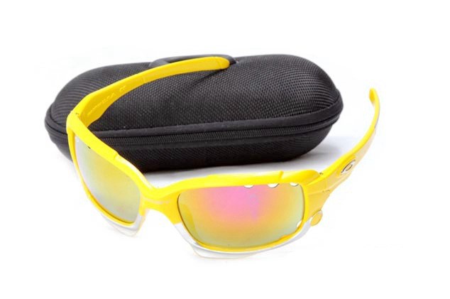 Oakley jawbone sunglasses in enamel yellow / fire iridium