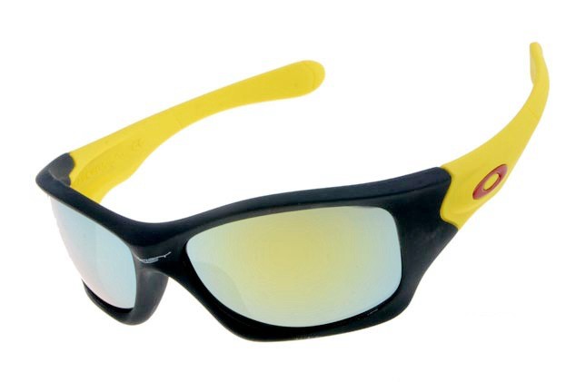 Oakley pit bull sunglasses in matte black /yellow and fire iridium
