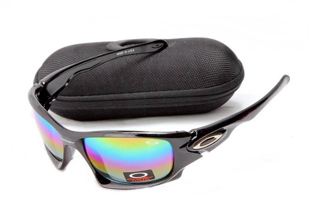 Oakley ten sunglasses in polished black / ice iridium