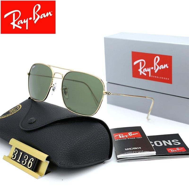 Ray Ban RB3136 Sunglasses Green/Gold