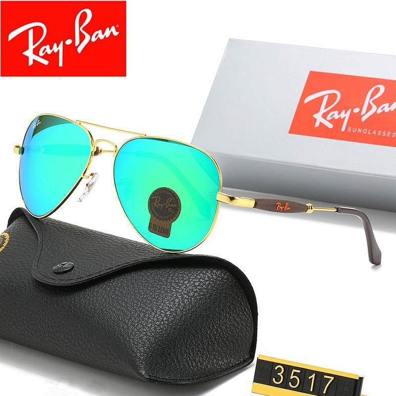 Ray Ban RB3517 Sunglasses Ice Green/Gold with Black