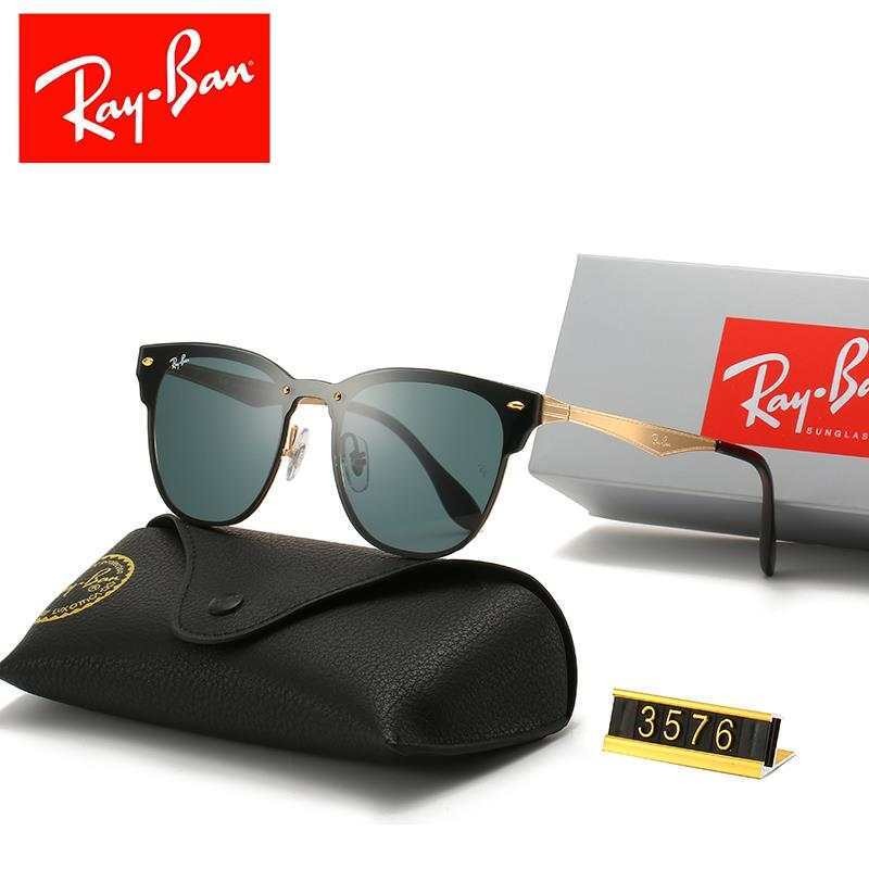 Ray Ban RB3576 Sunglasses Green/Gold with Brown with Black