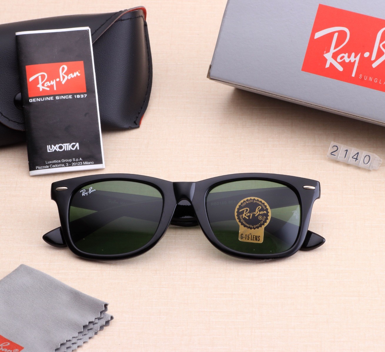 Ray Ban RB2140 Sunglasses Mirror Green/Black