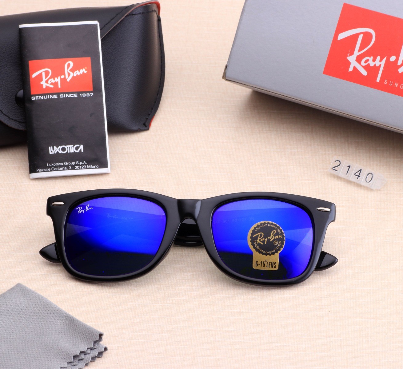 Ray Ban RB2140 Sunglasses Mirror Dark Blue/Black