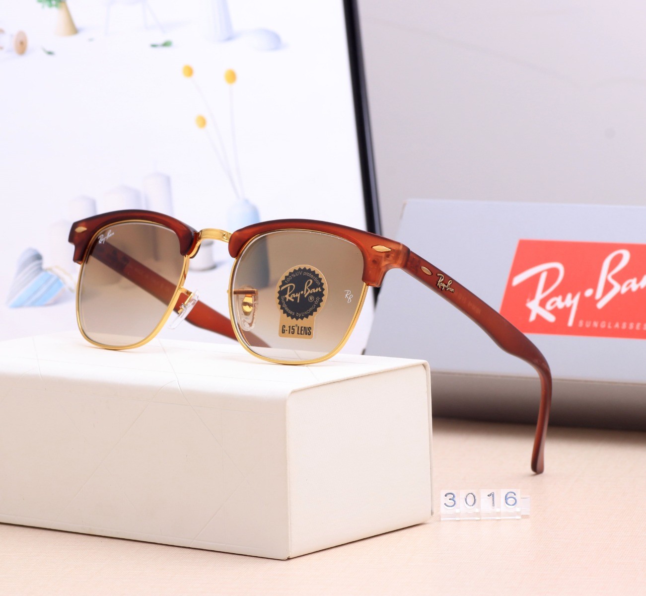 Ray Ban RB3016 Sunglasses Mirror Light Brown/Brown