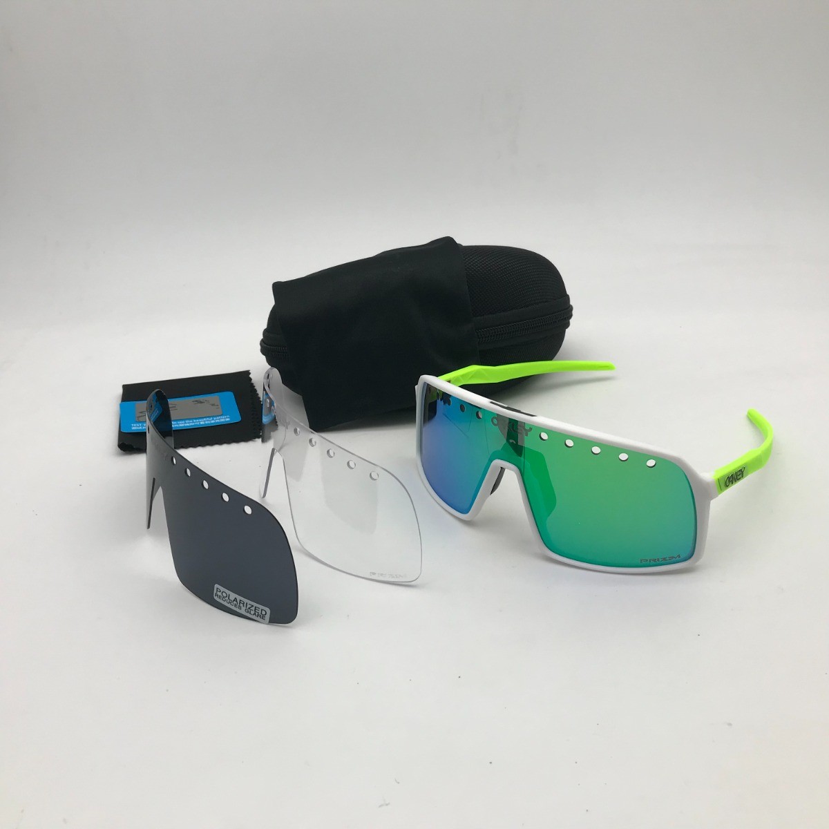 Oakley Sutro Sunglasses Polished White/Prizm Green