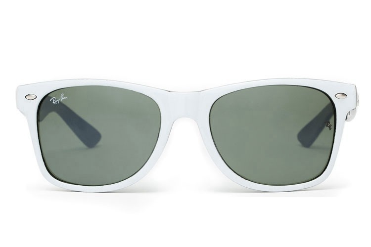 Ray Ban RB2140 Original Wayfarer Sunglasses White/Light Green