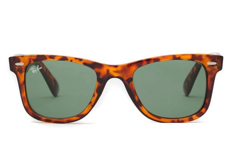 Ray Ban RB2140 Original Wayfarer Sunglasses Tortoise/Clear Green