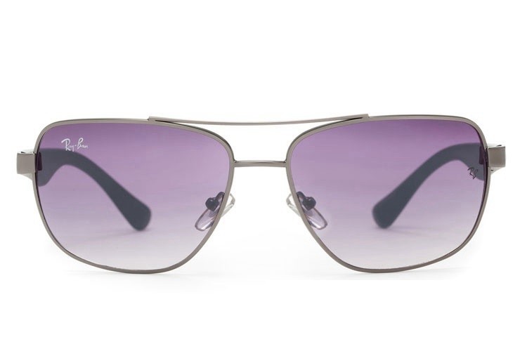 Ray Ban RB2483 Aviator Sunglasses Silver/Light Purple
