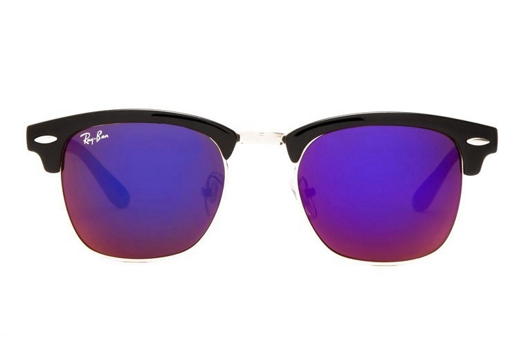 Ray Ban RB3016 Clubmaster Sunglasses Black/Purple