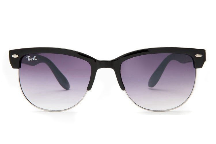 Ray Ban RB3016 Clubmaster Sunglasses Black/Light Purple