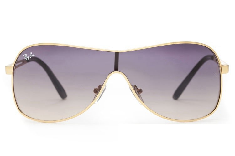 Ray Ban RB3466 Highstreet Sunglasses Gold/Light Purple Gradient