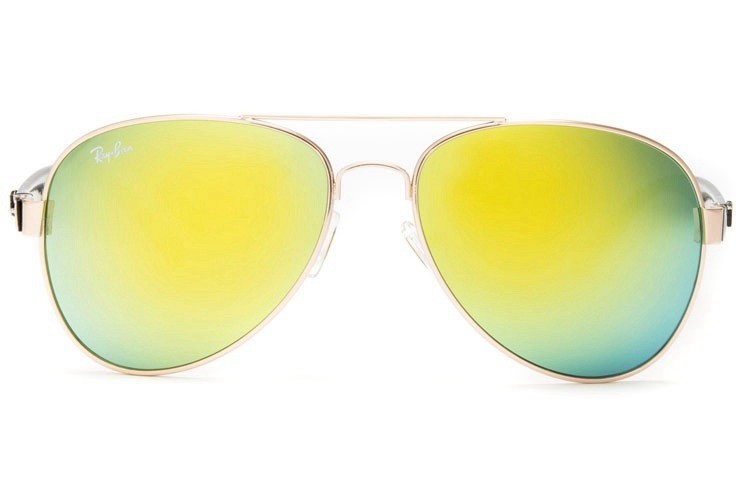 Ray Ban RB3806 Aviator Sunglasses Gold/Clear Jade Gradient