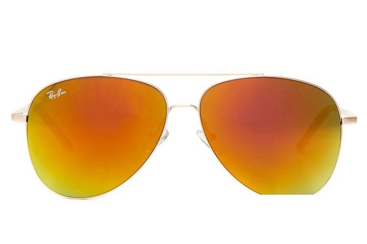 Ray Ban RB3811 Aviator Sunglasses Gold/Orange Gradient