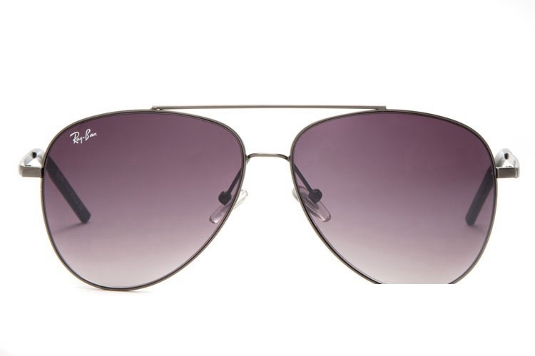 Ray Ban RB3811 Aviator Sunglasses Gray/Light Purple