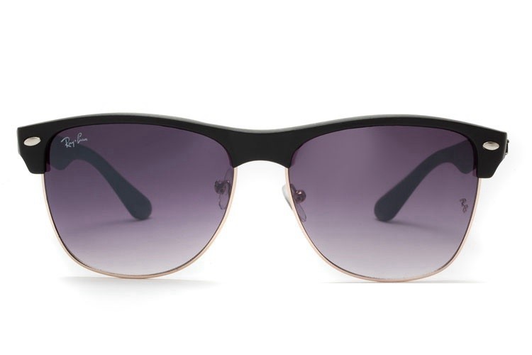 Ray Ban RB4175 Clubmaster Oversized Sunglasses Black/Purple Gradient