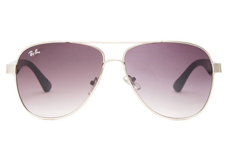 Ray Ban RB8812 Aviator Sunglasses Silver/Crystal Purple