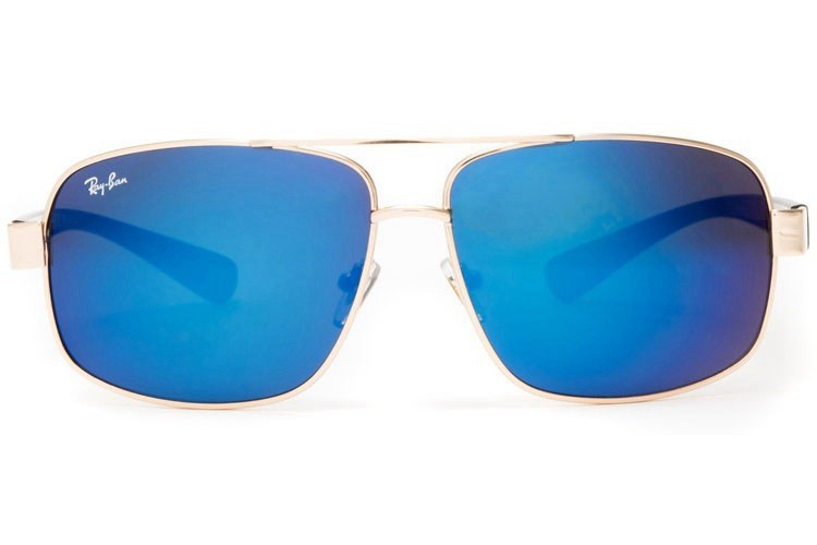 Ray Ban RB8813 Aviator Sunglasses Gold/Blue