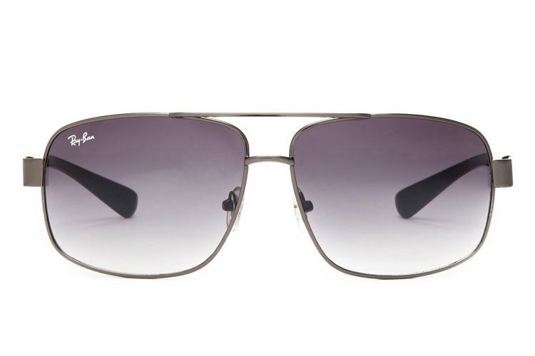 Ray Ban RB8813 Aviator Sunglasses Gray/Crystal Purple Gradient