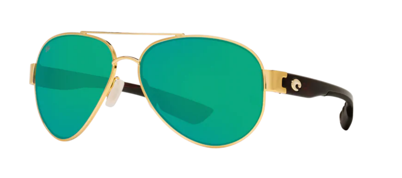 Costa South Point Mens Sunglasses Gold/Green Mirror