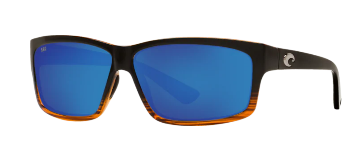 Costa Cut Mens Sunglasses Coconut Fade/Blue Mirror