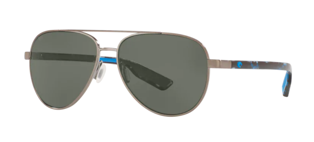 Costa Peli Mens Sunglasses Brushed Gunmetal/Gray