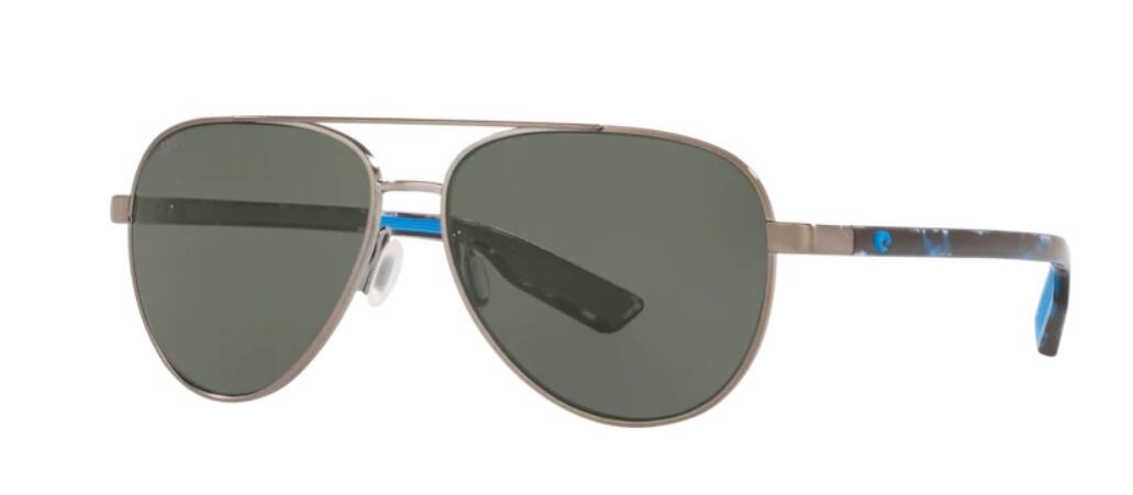 Costa Peli Mens Sunglasses Brushed Gunmetal/Gray Silver Mirror