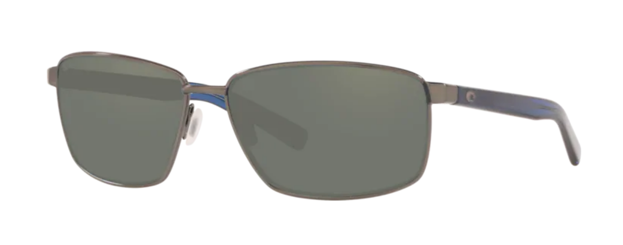 Costa Ponce Mens Sunglasses Brushed Gunmetal/Gray