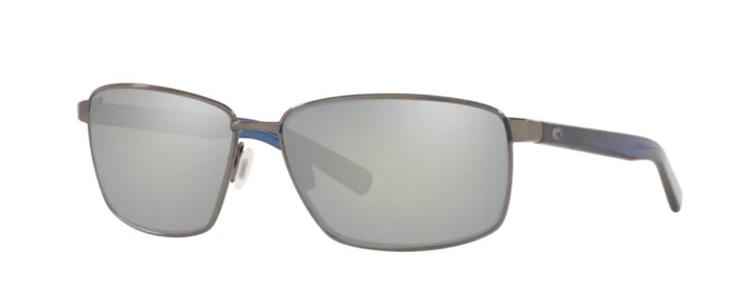 Costa Ponce Mens Sunglasses Brushed Gunmetal/Gray Silver Mirror