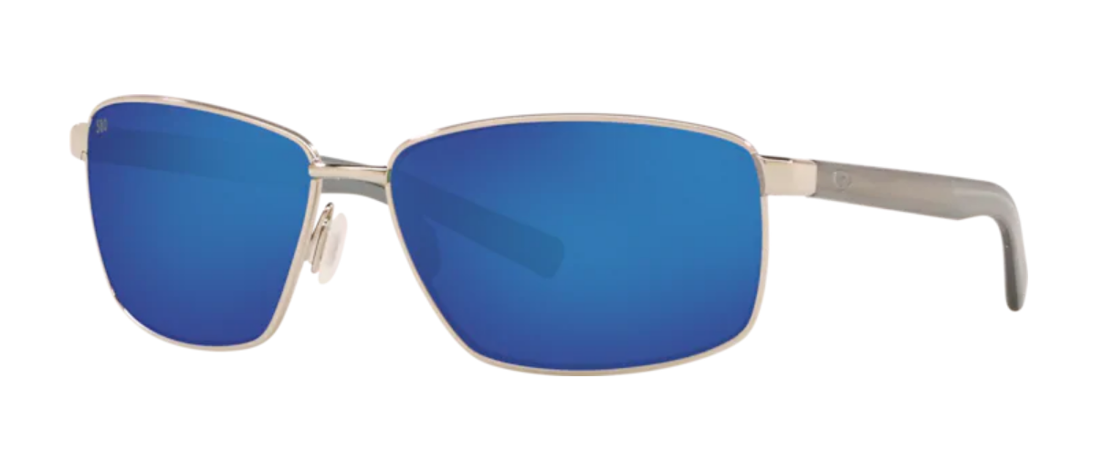 Costa Ponce Mens Sunglasses Silver/Blue Mirror