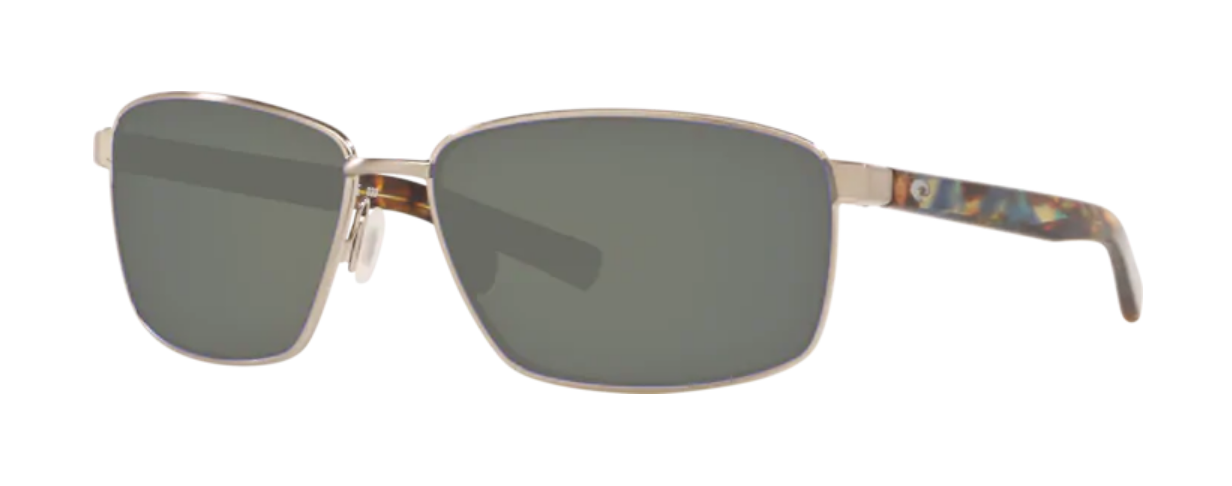 Costa Ponce Mens Sunglasses Brushed Silver/Gray