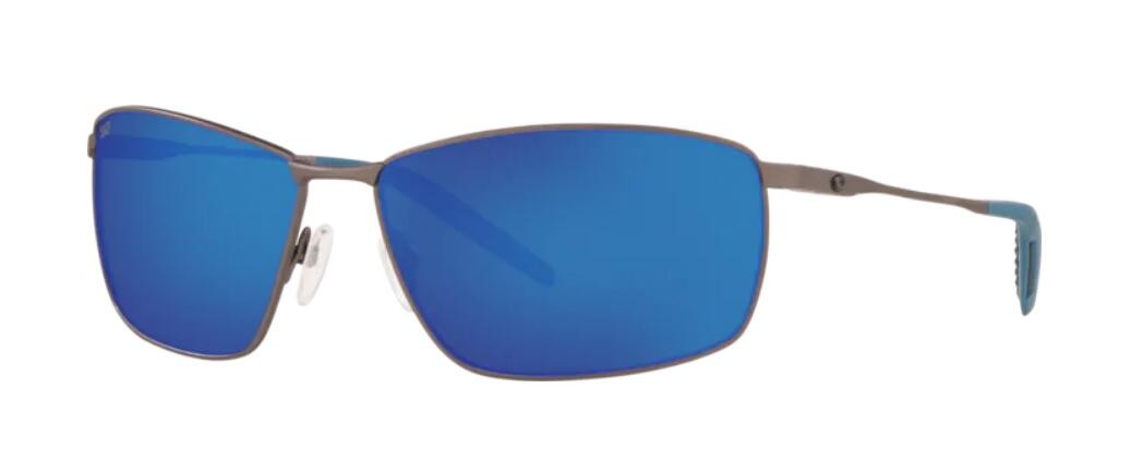 Costa Turret Mens Sunglasses Matte Dark Gunmetal/Blue Mirror