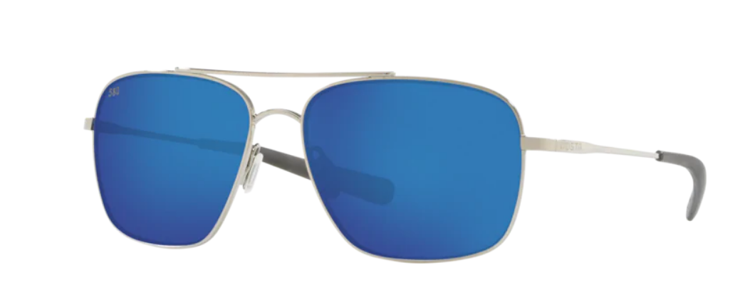 Costa Canaveral Mens Sunglasses Palladium/Blue Mirror