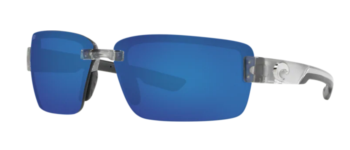 Costa Galveston Mens Sunglasses Silver/Blue Mirror